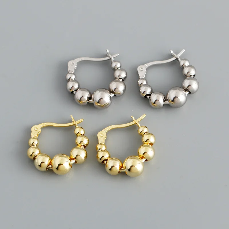 Best Selling Sterling Silver Solid Ball Hoop Earrings 18K Gold Plated S925 Clip On Earrings For Women Girl
Best Selling Sterling Silver Solid Ball Hoop Earrings 18K Gold Plated S925 Clip On Earrings For Women Girl