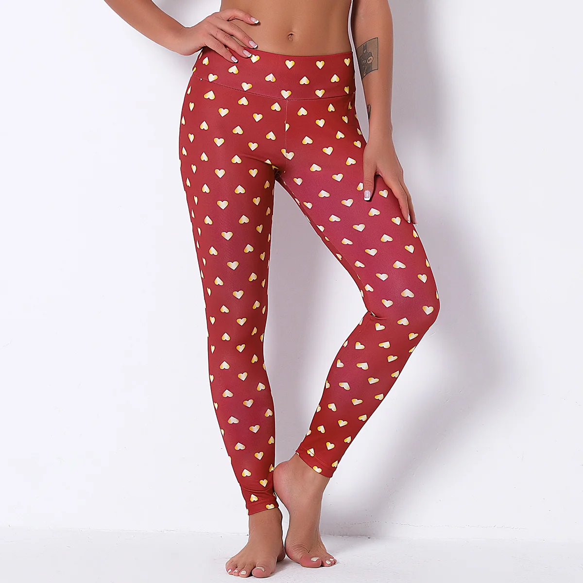 Christmas Heart Shape Printing High Waist Family Yoga Workout Tight Pants Gym Sports Fitness Leggings For Women
Christmas Heart Shape Printing High Waist Family Yoga Workout Tight Pants Gym Sports Fitness Leggings For Women