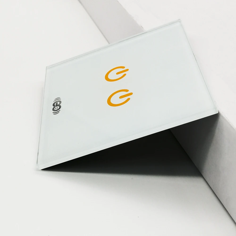 Factory  Glass Plate  Large Touched Silk Screen Switch White Coated Film Glass panel