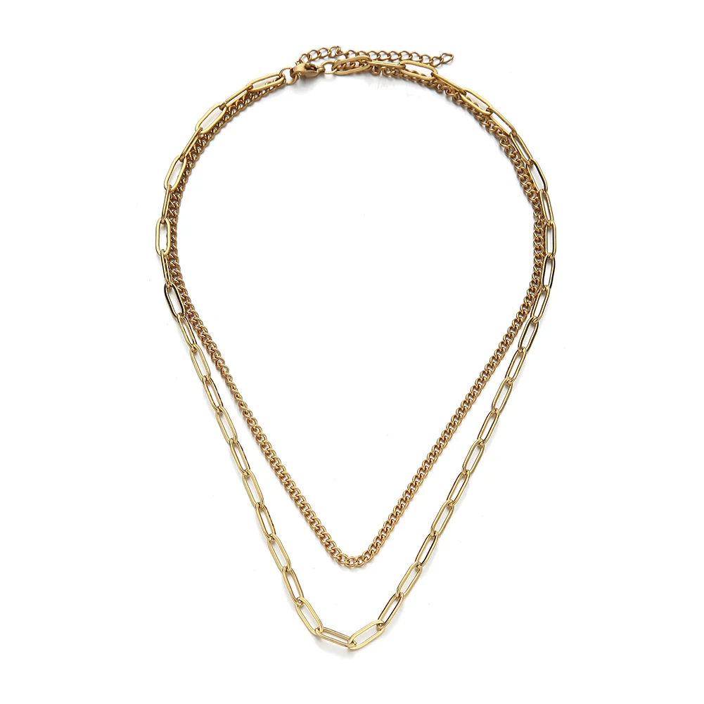 Hip Hop Jewelry Stainless Steel Square Chain Necklace Choker Short Necklace Punk Chain Double Necklace Clavicle Chain, Picture shows
Hip Hop Jewelry Stainless Steel Square Chain Necklace Choker Short Necklace Punk Chain Double Necklace Clavicle Chain, Picture shows