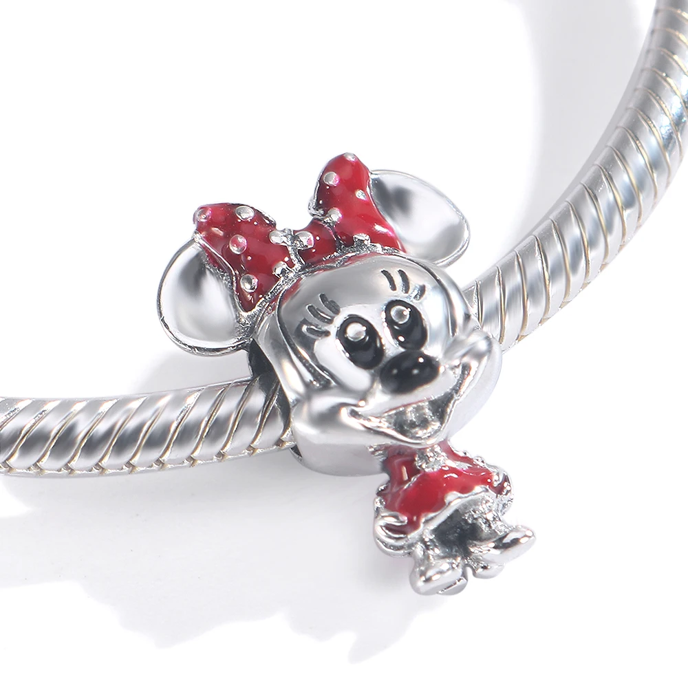 Fukarni Hot Sale Festivel Gift Disney Minnie Mouse Dotted Dress & Bow Charm 925 Sterling Silver Christmas Charm Jewelry
Fukarni Hot Sale Festivel Gift Disney Minnie Mouse Dotted Dress & Bow Charm 925 Sterling Silver Christmas Charm Jewelry