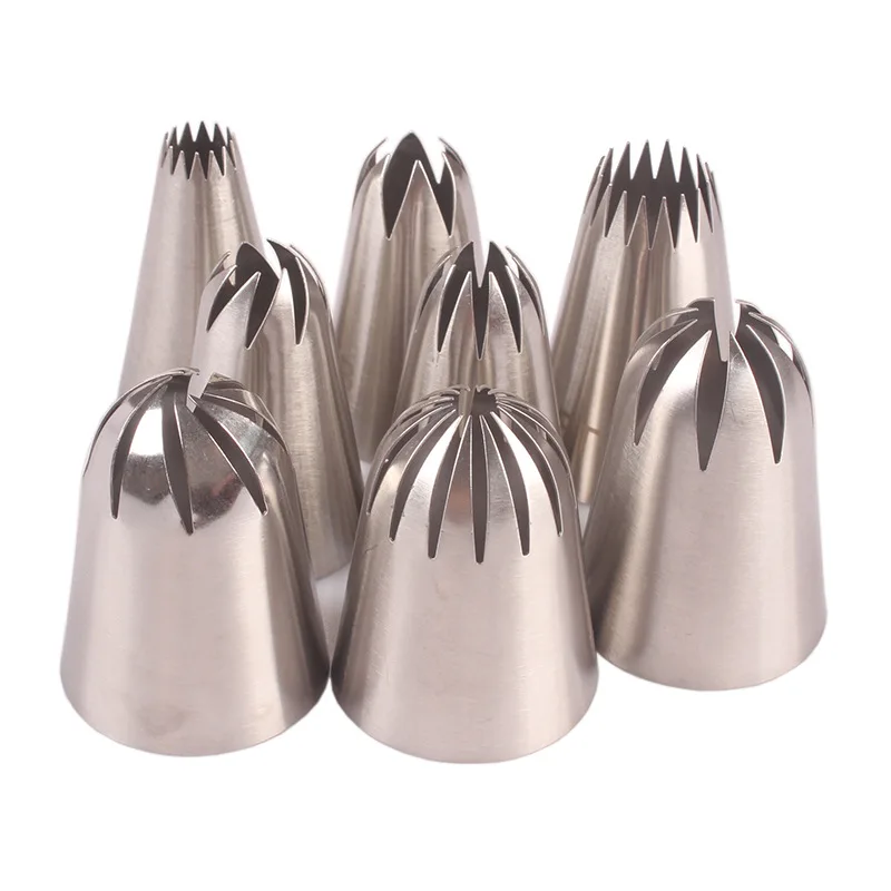 8 pcs set 9FT 902 348 336 1B extra large big piping nozzle set cake baking items online icing and decorating machine, As picture
8 pcs set 9FT 902 348 336 1B extra large big piping nozzle set cake baking items online icing and decorating machine, As picture