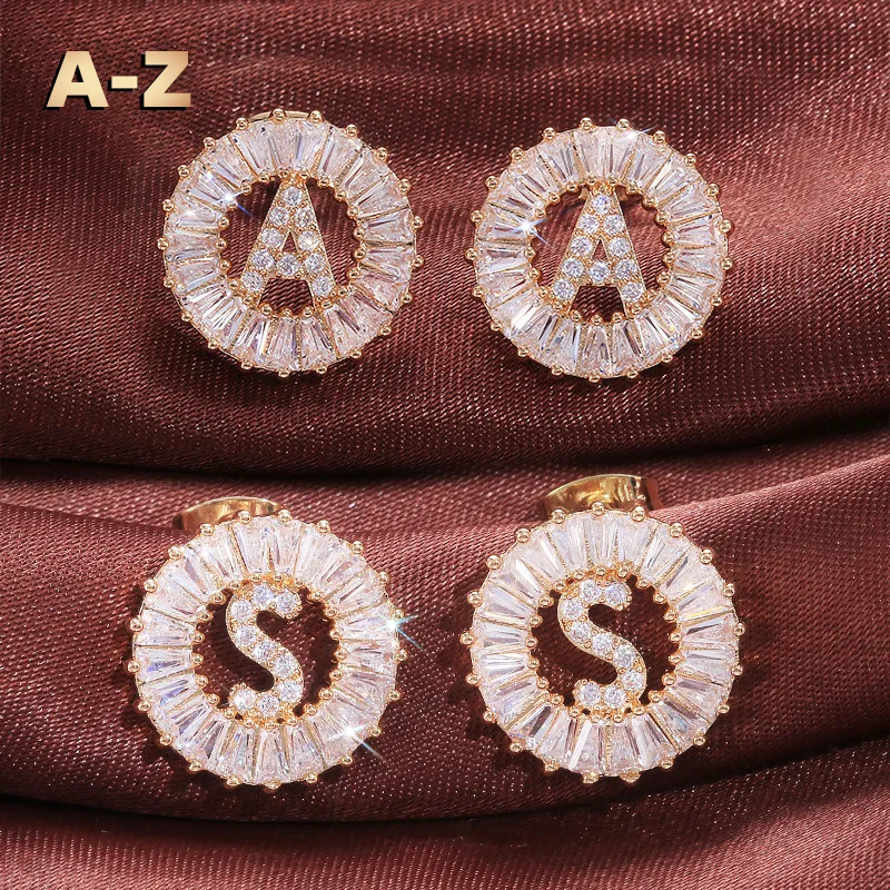 CAOSHI Hot Sale 26 Initial Personal Letter Earrings for Women Cute Alphabet CZ Gold/White High Quality Letter Stud Earrings
CAOSHI Hot Sale 26 Initial Personal Letter Earrings for Women Cute Alphabet CZ Gold/White High Quality Letter Stud Earrings