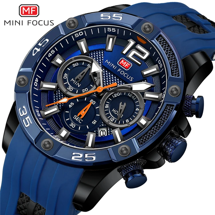 MINI FOCUS 0349 G Men Luxury Silicone Band Men Army Watches Water Resistant Military Chronograph Sports Watch relojes Wristwatch, 6 colors
MINI FOCUS 0349 G Men Luxury Silicone Band Men Army Watches Water Resistant Military Chronograph Sports Watch relojes Wristwatch, 6 colors