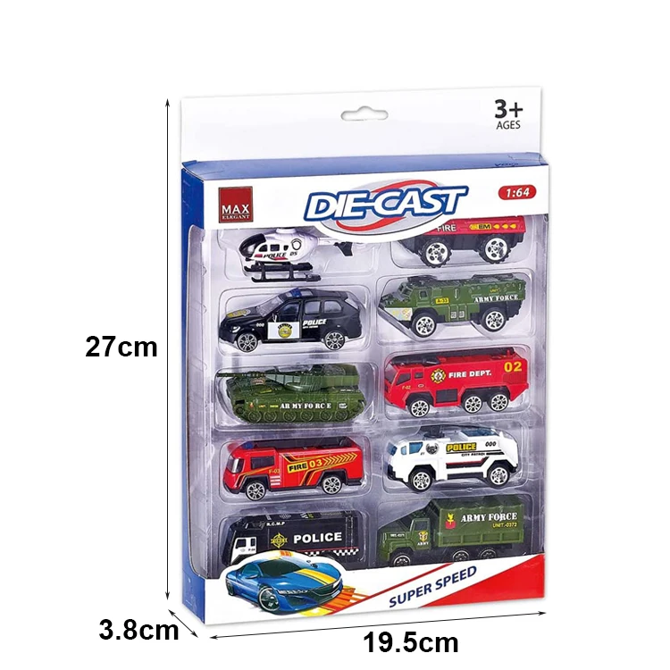 Best Selling 10 Pcs Set Alloy Pull Back Vehicle Mini Toy Car for Sale