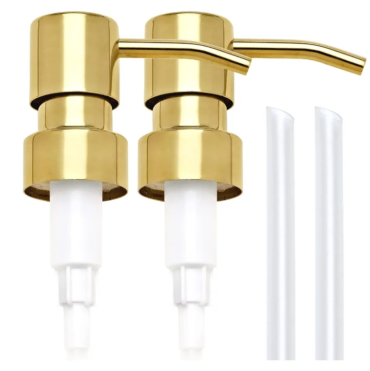 Gold Soap Dispenser Pump 304 Stainless Steel Hand Liquid Soap and Lotion Dispenser Pumps Replacement Bottles
Gold Soap Dispenser Pump 304 Stainless Steel Hand Liquid Soap and Lotion Dispenser Pumps Replacement Bottles