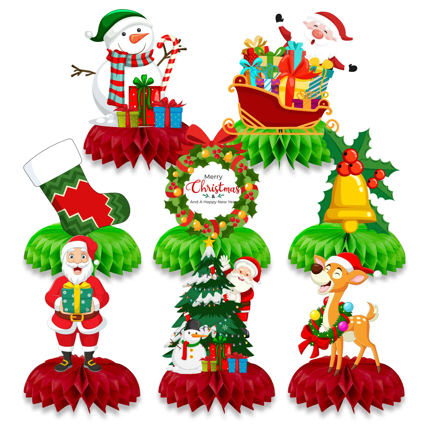 DAMAI 8pcs Paper Honeycomb Ball Ornament Christmas Honeycomb for Party Decorations Snowman Honeycomb Ball
DAMAI 8pcs Paper Honeycomb Ball Ornament Christmas Honeycomb for Party Decorations Snowman Honeycomb Ball