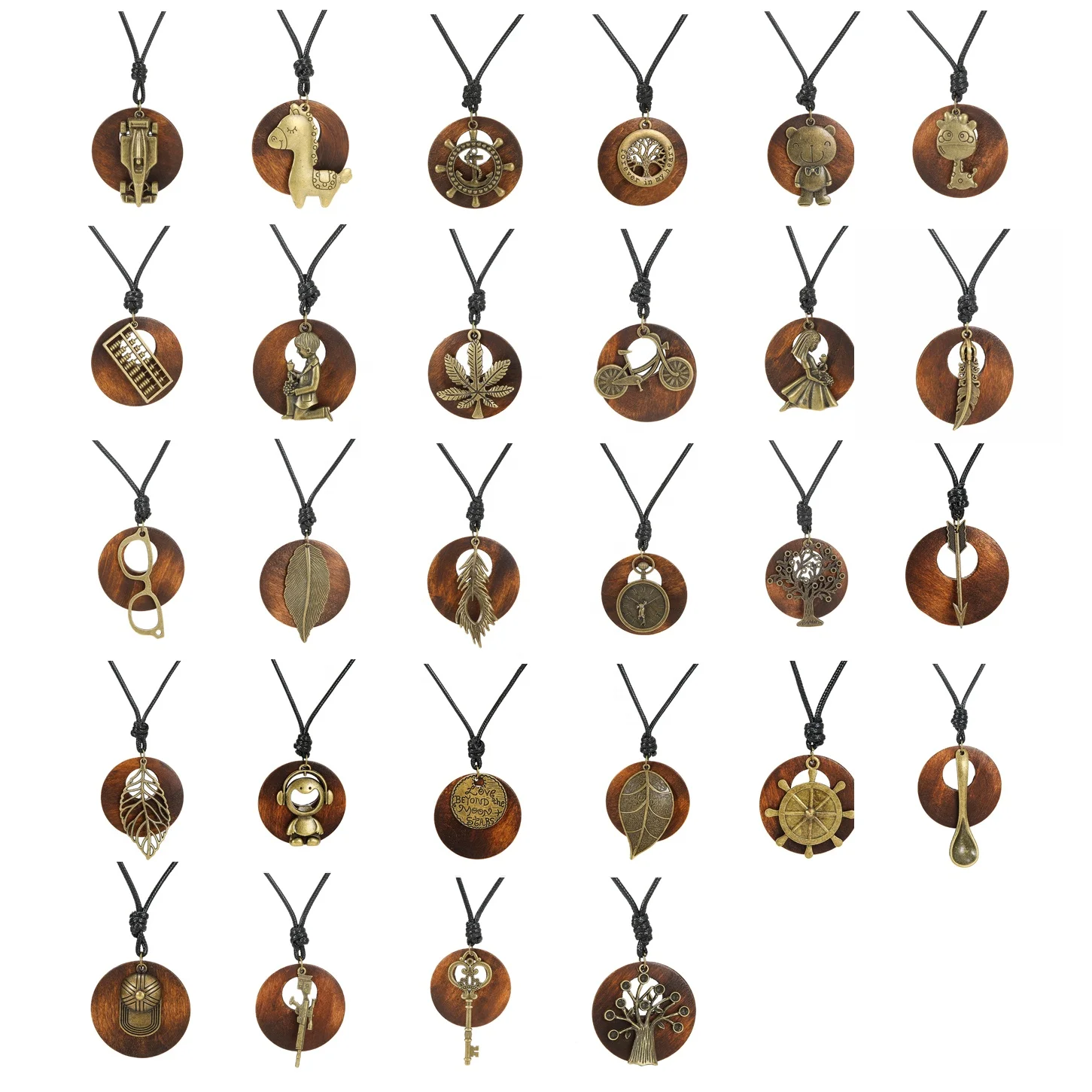 Fashion Trendy Vintage Cartoon Leaf Life Tree animal Pendant Round Wood Rope Chain For Women Men Necklace
Fashion Trendy Vintage Cartoon Leaf Life Tree animal Pendant Round Wood Rope Chain For Women Men Necklace