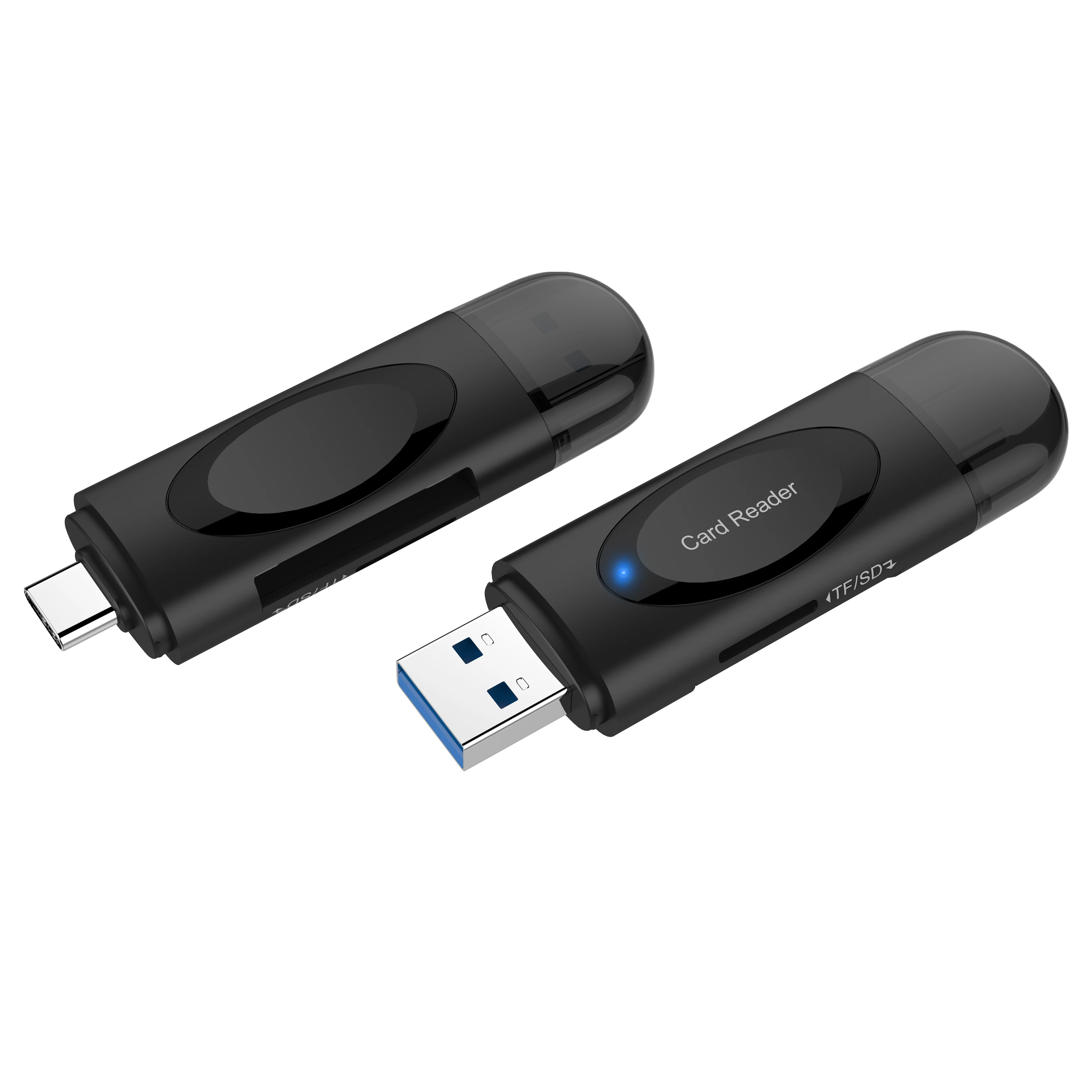 USB30 Card Reader Multi-function Card reader/Writter Type C Micro USB OTG Adapter SD / TF Card Reader for Macbook pro, Black
USB30 Card Reader Multi-function Card reader/Writter Type C Micro USB OTG Adapter SD / TF Card Reader for Macbook pro, Black