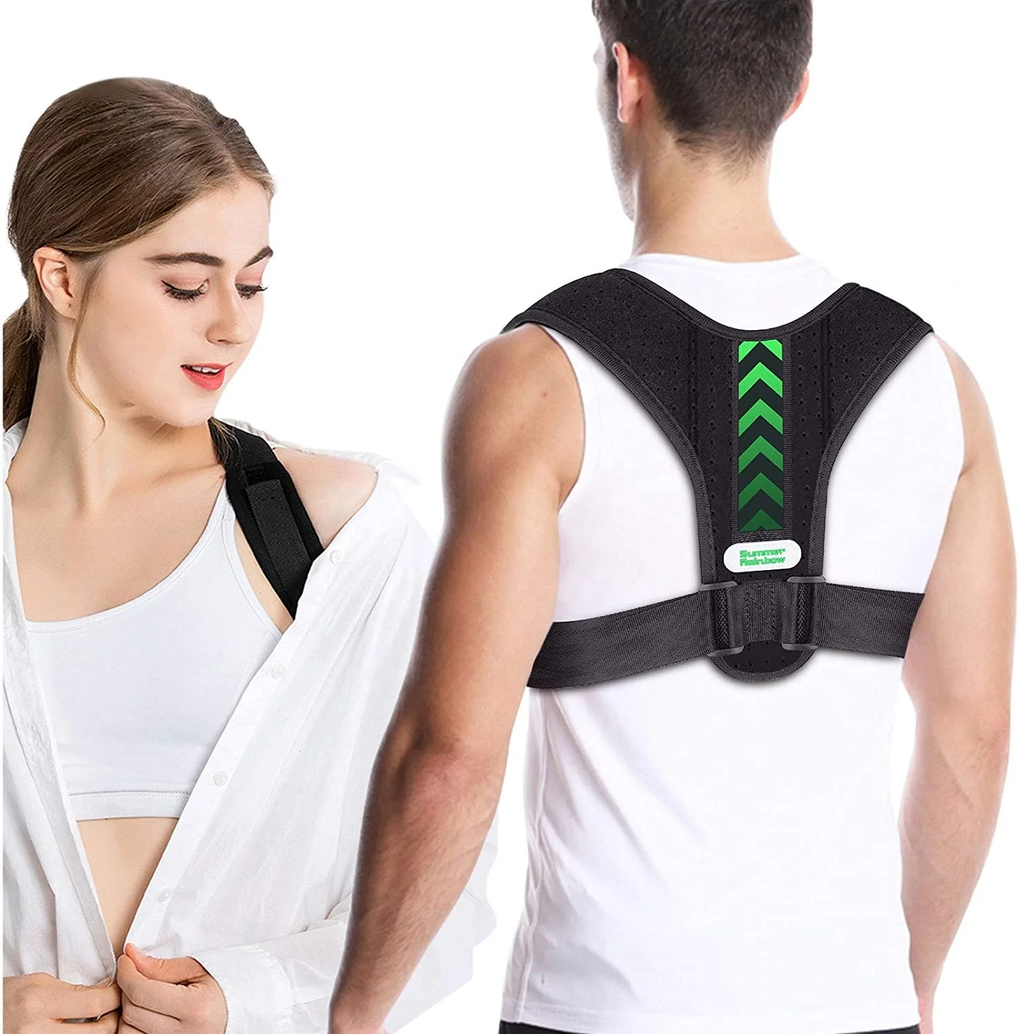 Sports Comfortable Adjustable Shoulder Brace Upper Posture Corrector Back, Black 
Sports Comfortable Adjustable Shoulder Brace Upper Posture Corrector Back, Black