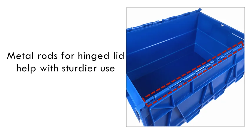 Manufacturer Wholesale Stackable Logistic Plastic Crate with Lid for Storage and Moving manufacture