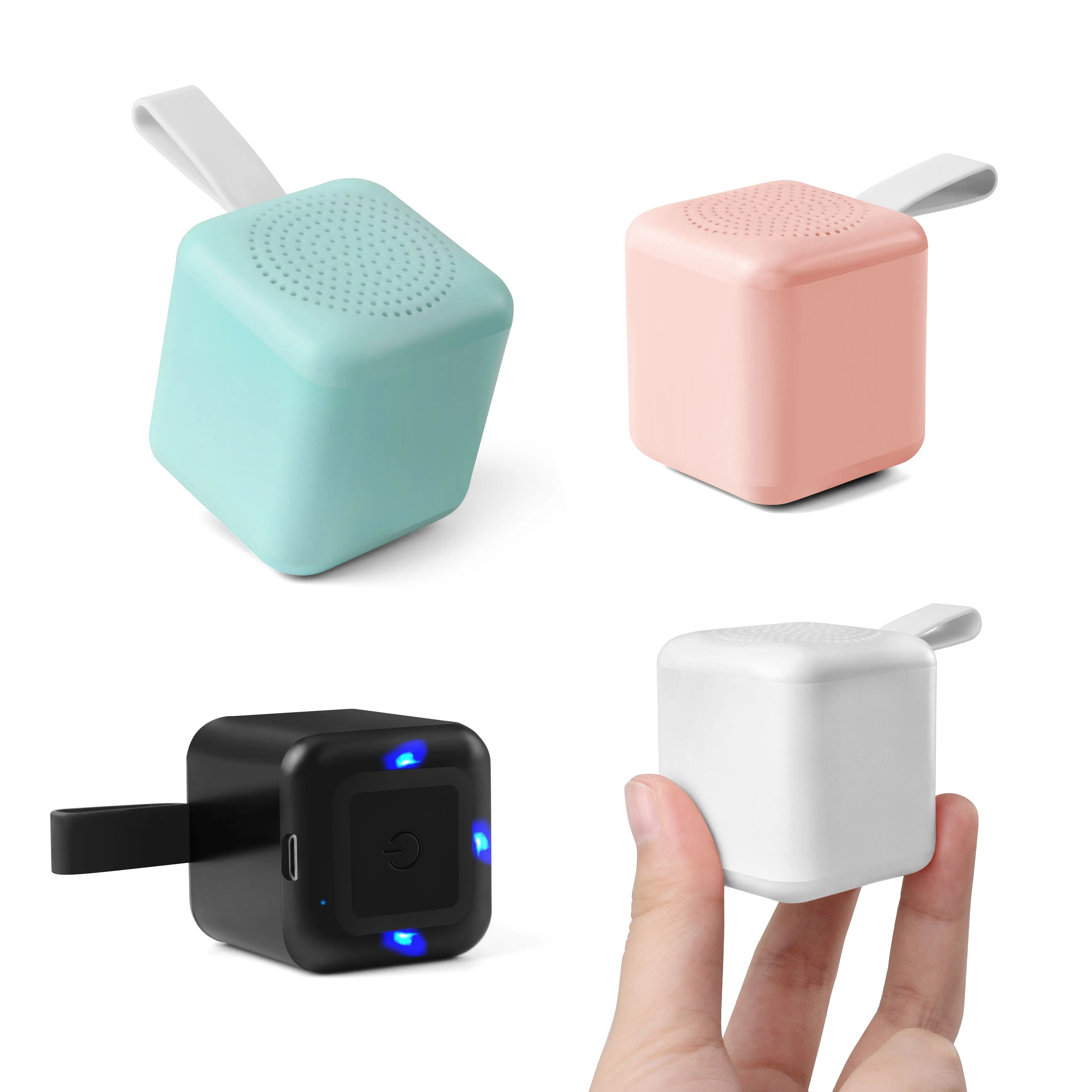 Creative gift m23p mini cuber portable bluetooth wireless mini speaker with LED light up logo - ANKUX.COM