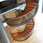 contemporary iron wood spiral/helical staircase for hotel