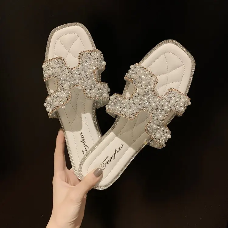 Fashion Bling shinny oceanside Holiday breach shining diamond flat Sandal Slippers For Women Lady
Fashion Bling shinny oceanside Holiday breach shining diamond flat Sandal Slippers For Women Lady