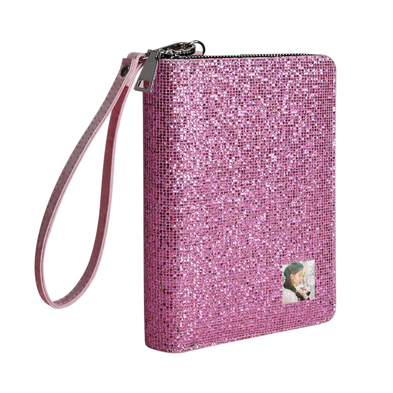 Sequin multifunctional card collection handbag with NFC photo function, Purple 
Sequin multifunctional card collection handbag with NFC photo function, Purple