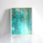 Creative White Rectangle Storage Metal Trays Decorative Eco Friendly Iron Tray
