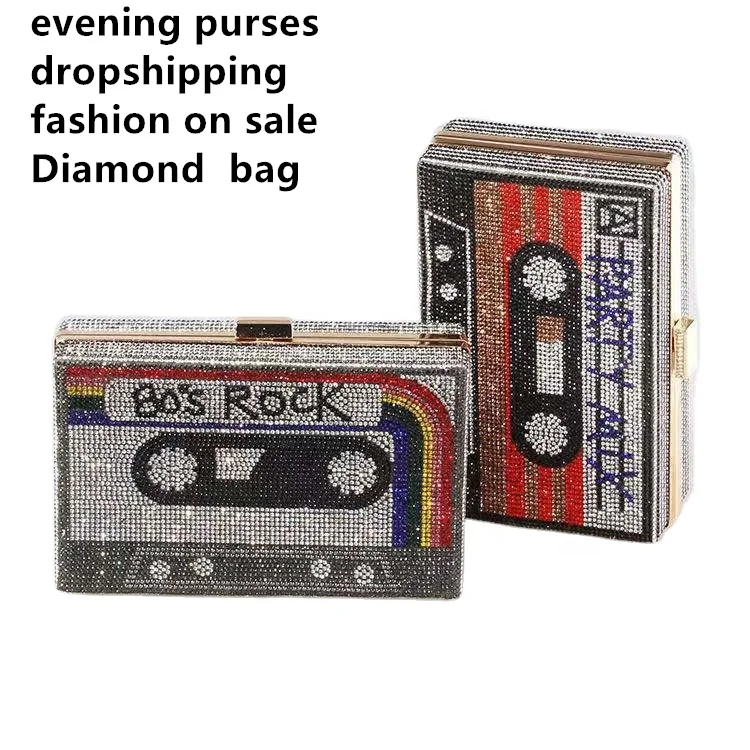 2021 Dropshipping Fashion women square shoulder bag Diamond retro audio tape rhinestone handbag women clutch bag evening purses, Requirement
2021 Dropshipping Fashion women square shoulder bag Diamond retro audio tape rhinestone handbag women clutch bag evening purses, Requirement