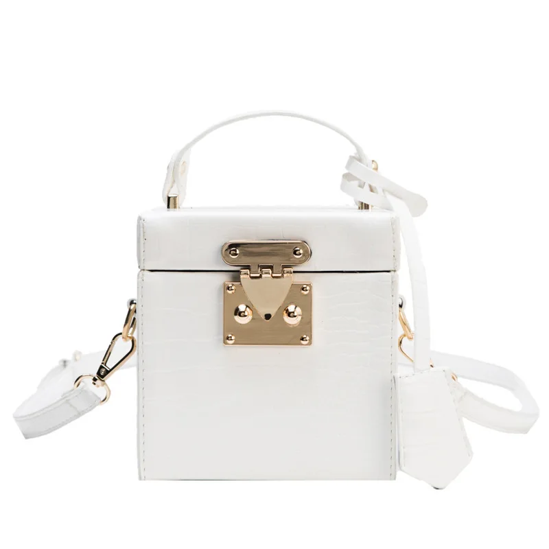 Lock box handbag Women Handbags Designer Women's square box Purse Leather Evening Handbag
Lock box handbag Women Handbags Designer Women's square box Purse Leather Evening Handbag