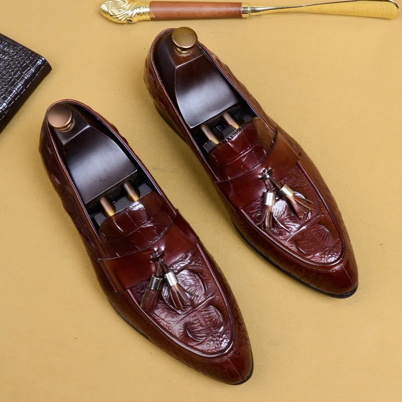 37-46 Pointed Genuine Leather Business Shoes Men Soft Leisure Formal Office Oxford Casual Flat Loafers Slip-on Tassel Moccasins
37-46 Pointed Genuine Leather Business Shoes Men Soft Leisure Formal Office Oxford Casual Flat Loafers Slip-on Tassel Moccasins