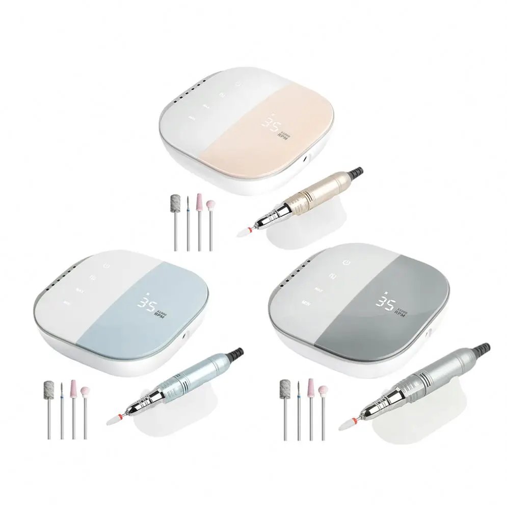 2021 new design nail drill 35000 rpm electric nail file display metal manicure machine for nail art equipment sander, White/pink/grey
2021 new design nail drill 35000 rpm electric nail file display metal manicure machine for nail art equipment sander, White/pink/grey
