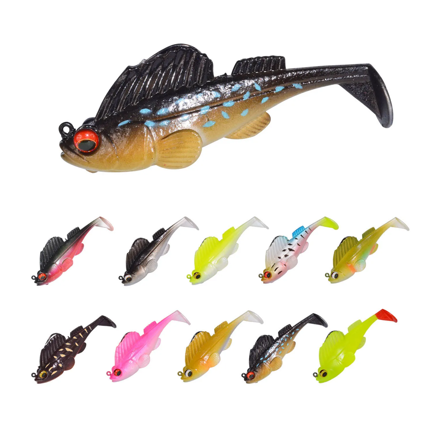 Swim Shad 75mm 13g Fishing Lure with Lead jigged Soft Lure Sea Trout SwimBait for Bass Baitfish Lead inside, 8 colors
Swim Shad 75mm 13g Fishing Lure with Lead jigged Soft Lure Sea Trout SwimBait for Bass Baitfish Lead inside, 8 colors