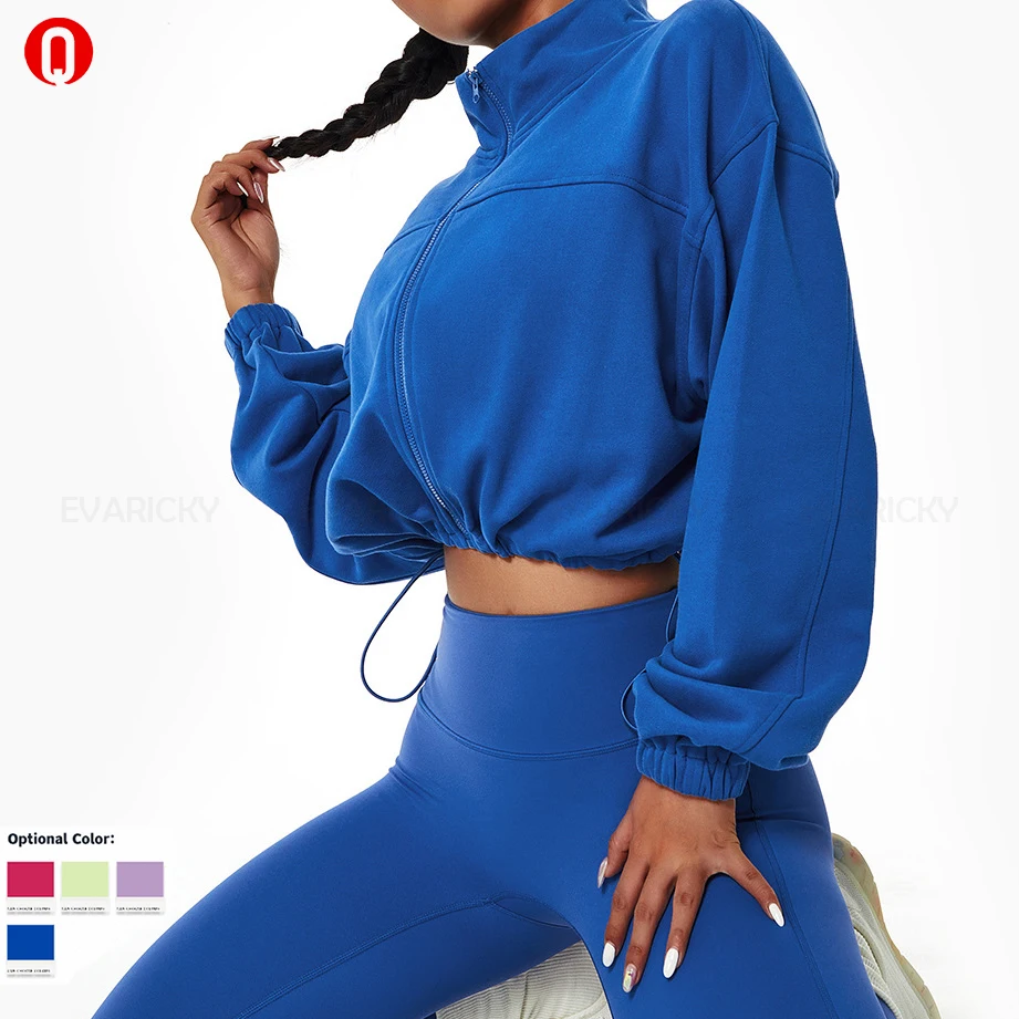 Fashion Loose Long Sleeve Casual Women Yoga Sportswear Outdoor Running Training Jacket Zipper Coats Fitness Workout Crop Top
Fashion Loose Long Sleeve Casual Women Yoga Sportswear Outdoor Running Training Jacket Zipper Coats Fitness Workout Crop Top