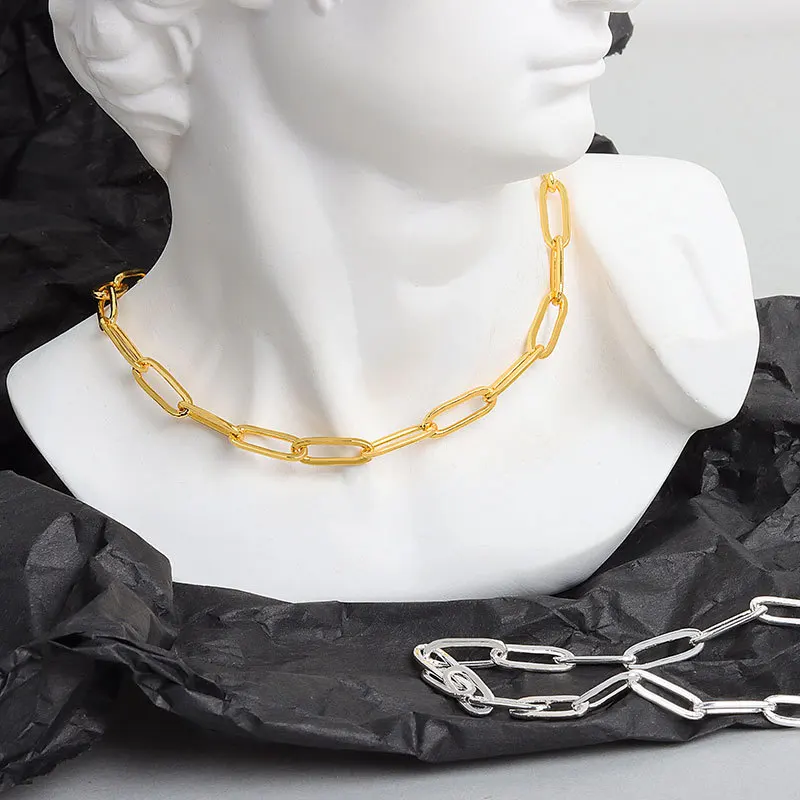 Factory sale Women Copper Chain Necklace Link Chain Exaggerated Short Clavicle Chain
Factory sale Women Copper Chain Necklace Link Chain Exaggerated Short Clavicle Chain