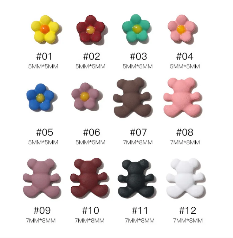 2021 New Flower Nail Bear Ornaments Cute Cartoon Japanese Small Fresh Nail Decoration, Silver/glod
2021 New Flower Nail Bear Ornaments Cute Cartoon Japanese Small Fresh Nail Decoration, Silver/glod