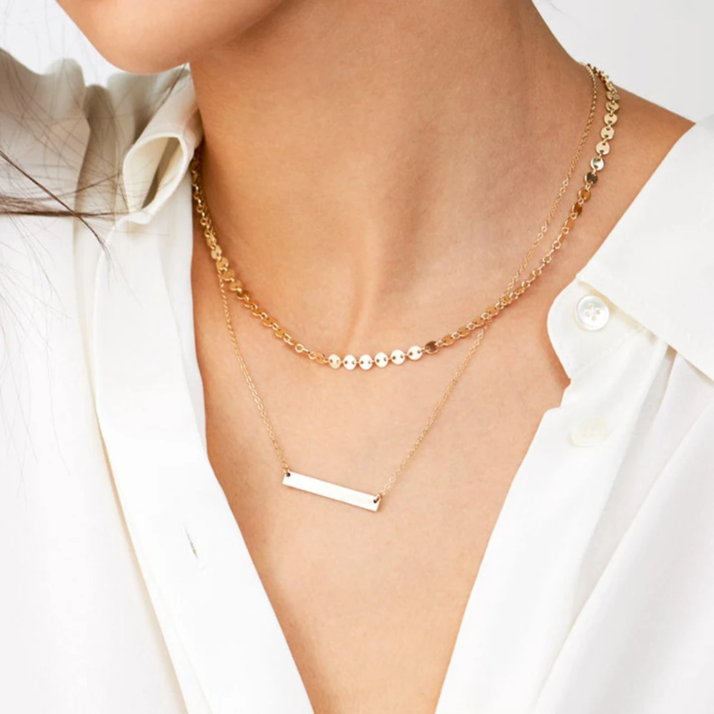 eManco Elegant Two Layers Coin Chain Choker Pendant Layer Necklace Stainless Steel Necklace
eManco Elegant Two Layers Coin Chain Choker Pendant Layer Necklace Stainless Steel Necklace