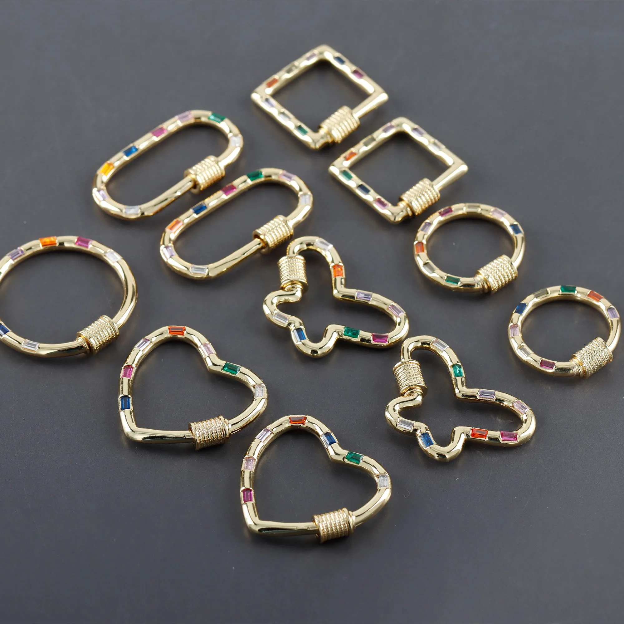 Colorful Zircon 18K Gold Plated Clasp Diy Necklace Jewelry Findings & Components M996 4pcs/lot
Colorful Zircon 18K Gold Plated Clasp Diy Necklace Jewelry Findings & Components M996 4pcs/lot
