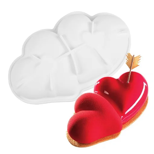 LOVE'N LV544H Double spell love mousse cake mold heart to heart baking food silicone mold
LOVE'N LV544H Double spell love mousse cake mold heart to heart baking food silicone mold
