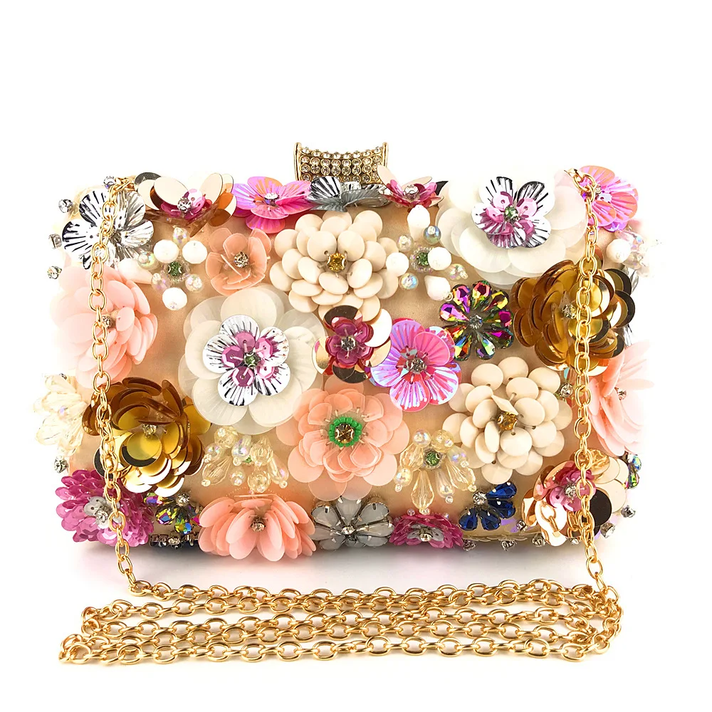 Hot selling women luxury bling party purse fashion ladies floral crystal beaded clutch evening bag, 3 colors
Hot selling women luxury bling party purse fashion ladies floral crystal beaded clutch evening bag, 3 colors