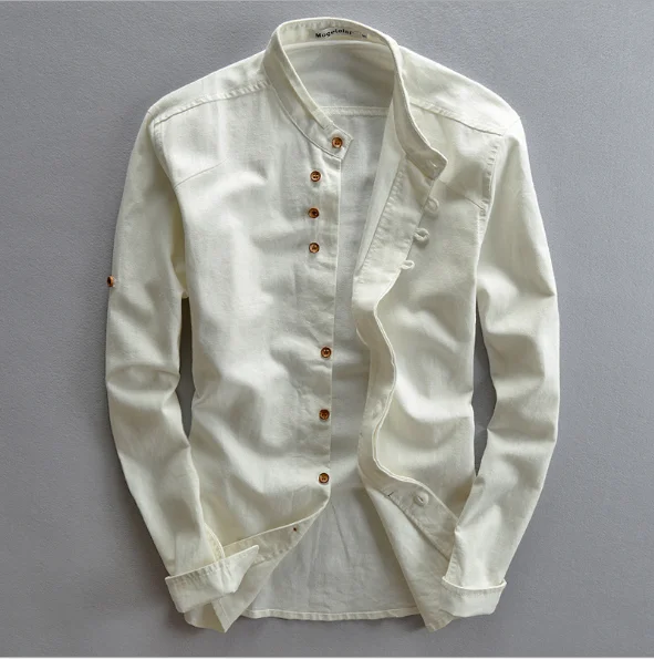 Low MOQ Wholesale New men's retro Chinese style stand collar slim casual cotton linen fabric for shirt with Wooden button, Can be dye as pantone color
Low MOQ Wholesale New men's retro Chinese style stand collar slim casual cotton linen fabric for shirt with Wooden button, Can be dye as pantone color