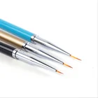 Wholesale 3pcs/set nail art tools metal handle soft hair nail art liner brush