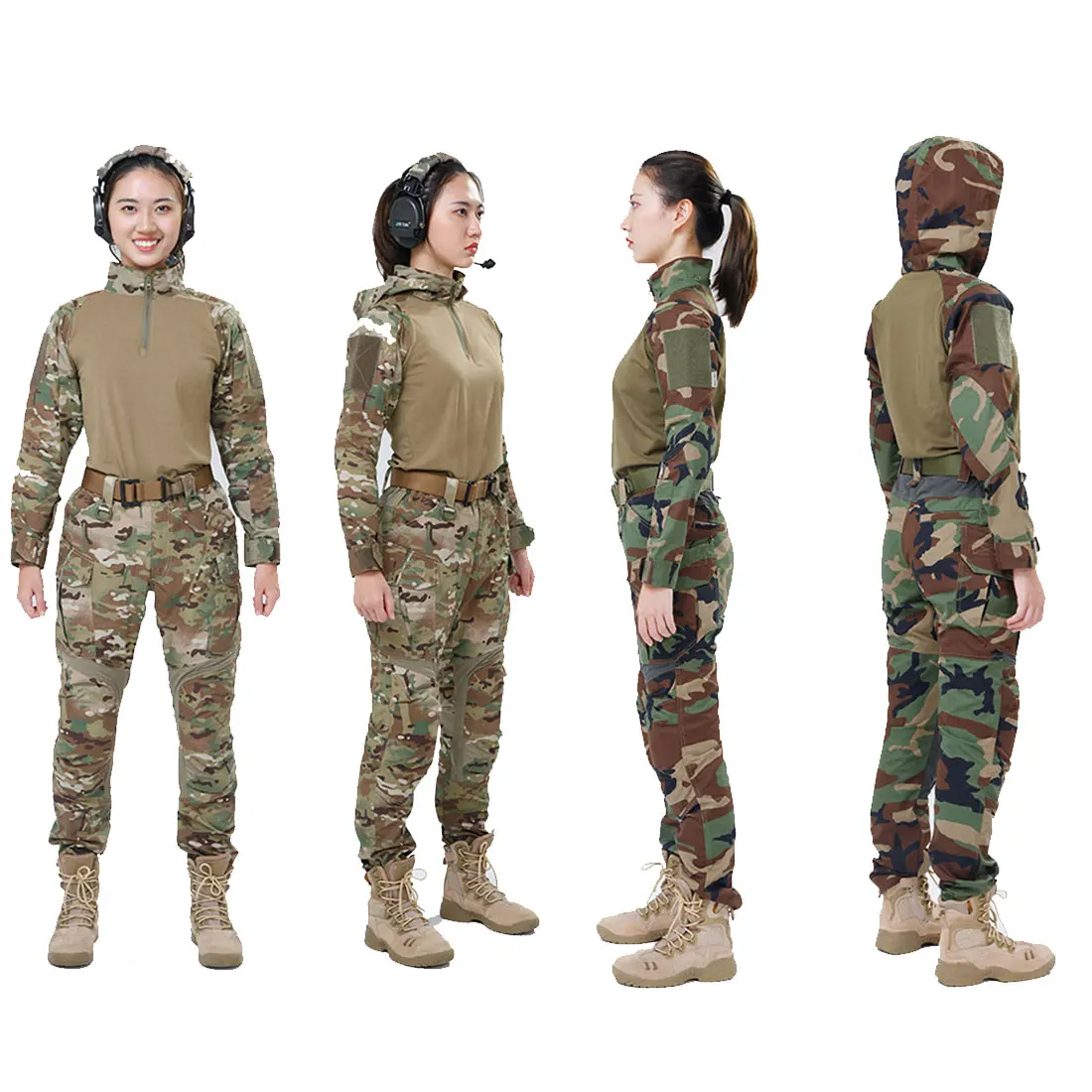 szhisoa szhisoa Tactical Uniform, Women's Tactical Combat Shirt and Pants Set Long Sleeve Woodland Hunting Military Uniform
szhisoa szhisoa Tactical Uniform, Women's Tactical Combat Shirt and Pants Set Long Sleeve Woodland Hunting Military Uniform