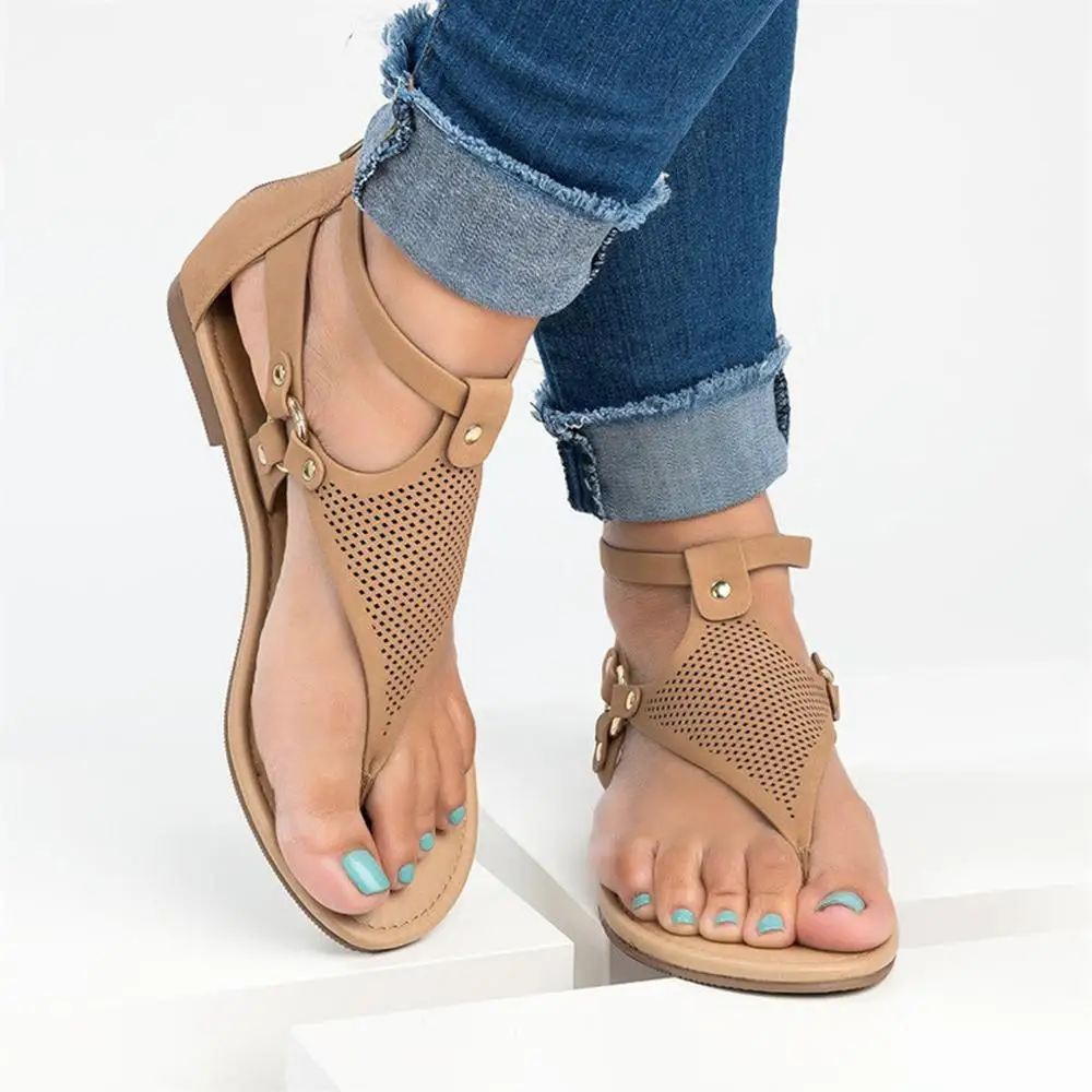 Summer Women's Sandals Casual Rome Solid Hollow Out Open Toe Zipper Flat With Summer Sandals For women Shoes 2019 New, As shown 
Summer Women's Sandals Casual Rome Solid Hollow Out Open Toe Zipper Flat With Summer Sandals For women Shoes 2019 New, As shown