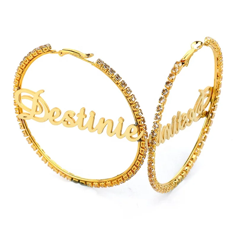 Women Custom Name Hoop Earrings Stainless Steel CZ Chunky Circle Sexy Earrings Zircon Personalized Nameplate Hoops, Silver,gold
Women Custom Name Hoop Earrings Stainless Steel CZ Chunky Circle Sexy Earrings Zircon Personalized Nameplate Hoops, Silver,gold