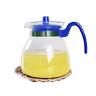 1L Heat Resistant Glass Tea Coffee Pitcher Jug