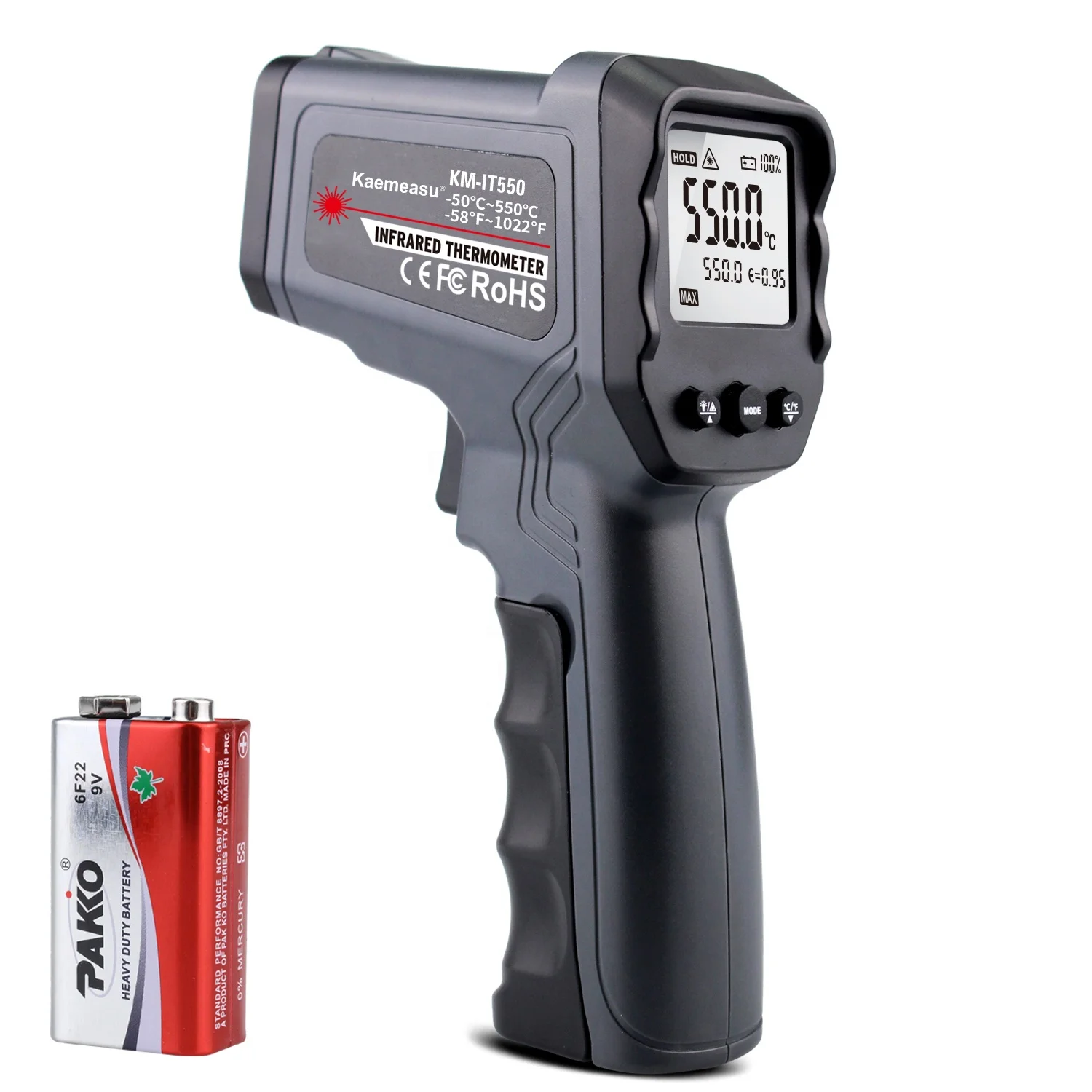 Hot selling Industry Temperature Gun double laser Emissivity can be set Temperature Testing Digital Thermometer
Hot selling Industry Temperature Gun double laser Emissivity can be set Temperature Testing Digital Thermometer