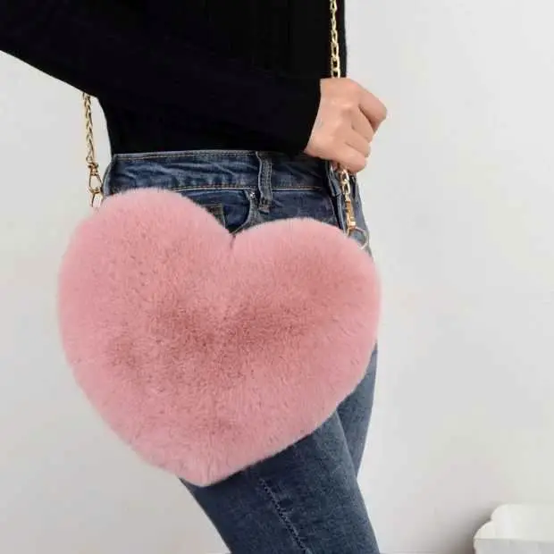 Factory Fashion Heart Shaped Crossbody Bag for Women Faux rabbit fur Love Flush Shoulder Bag Gift Lady Outdoor Bag, Sweet
Factory Fashion Heart Shaped Crossbody Bag for Women Faux rabbit fur Love Flush Shoulder Bag Gift Lady Outdoor Bag, Sweet