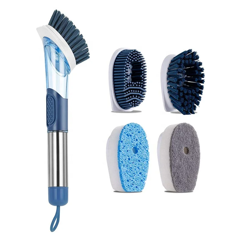 4 Brush Replacement Heads Stainless Steel Handle Pan Pot Dish Sink Cleaning Kitchen Brush with Stand, 4 colors available
4 Brush Replacement Heads Stainless Steel Handle Pan Pot Dish Sink Cleaning Kitchen Brush with Stand, 4 colors available