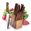 13 Piece Excellent Quality Stainless Steel Kitchen Knife Set With Wooden Block