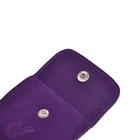 Yadao Embossed Custom Logo Button Snap Bag Purple Velvet Small Jewelry Pouch