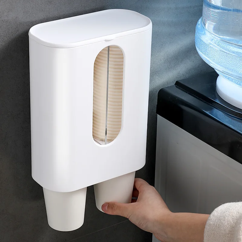 Single cup holder wall-mounted double-tube paper cup rack large-capacity disposable holder water dispenser dust-proof cup holder
Single cup holder wall-mounted double-tube paper cup rack large-capacity disposable holder water dispenser dust-proof cup holder