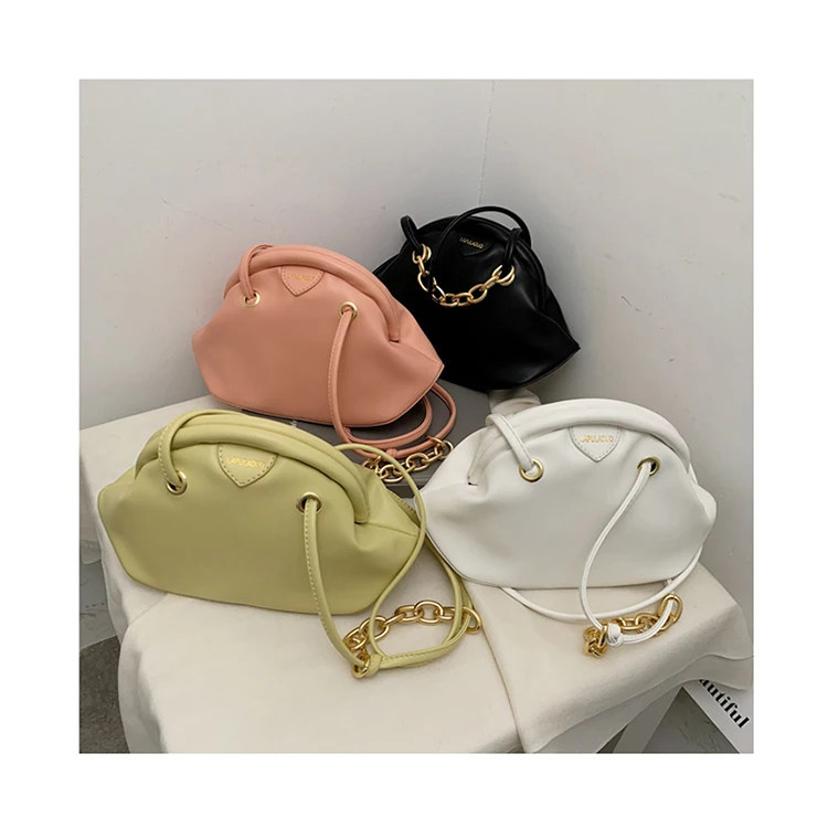 Simple Solid Color Dumpling Bags Soft PU Leather Women Purses and Handbags Thick Chain Design Hobos Clutch Female Hand Bags Sac
Simple Solid Color Dumpling Bags Soft PU Leather Women Purses and Handbags Thick Chain Design Hobos Clutch Female Hand Bags Sac