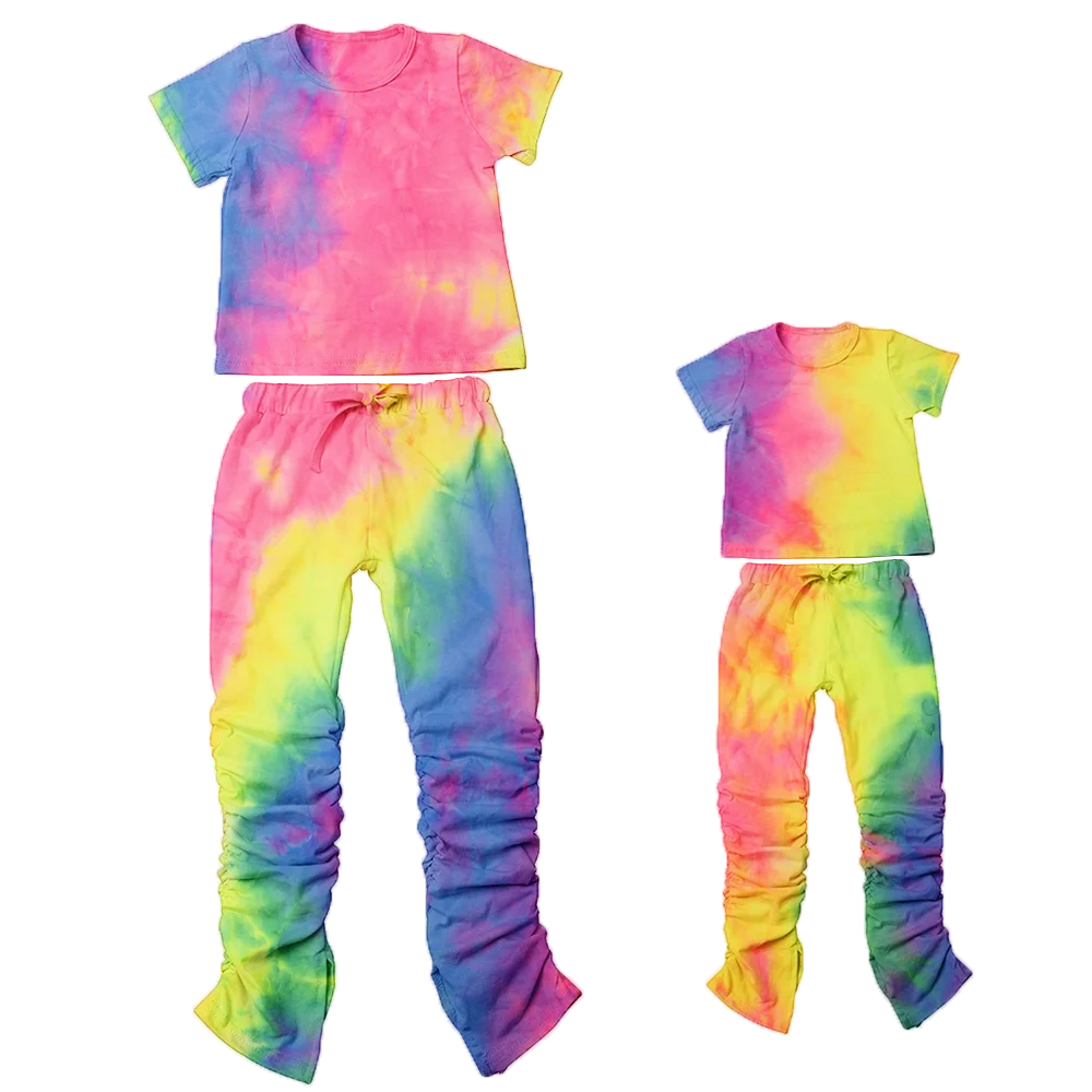 Hot Sale Tie Dye Mommy and Me Outfits Fall Clothing for Women Joggers Suit Sets Kids Stacked Pants Leggings
Hot Sale Tie Dye Mommy and Me Outfits Fall Clothing for Women Joggers Suit Sets Kids Stacked Pants Leggings