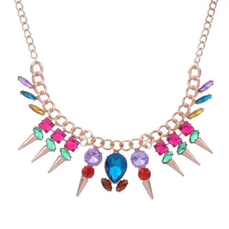 Wholesale fashion womens punk colorful gemstone arrow acrylic jewelry necklaces
Wholesale fashion womens punk colorful gemstone arrow acrylic jewelry necklaces