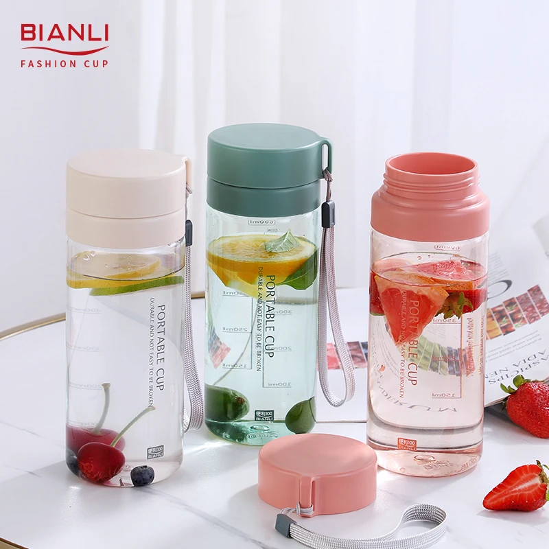 Portable Strap 600ml Tumbler Sport Customized Transparent Outdoor Tea Filter Plastic Leakproof Water Bottle, Multiple colors
Portable Strap 600ml Tumbler Sport Customized Transparent Outdoor Tea Filter Plastic Leakproof Water Bottle, Multiple colors