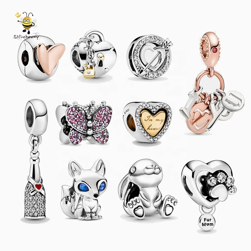 Pink Heart Charms Butterfly Charm Sparkling Wine Pendant 925 Sterling Silver Letter Bead Cute Rabbit & Fox DIY Bracelet Jewelry
Pink Heart Charms Butterfly Charm Sparkling Wine Pendant 925 Sterling Silver Letter Bead Cute Rabbit & Fox DIY Bracelet Jewelry