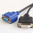 DVI I to DVI D and VGA Splitter, DVI Video Splitter Cable for Dual Monitor Setup